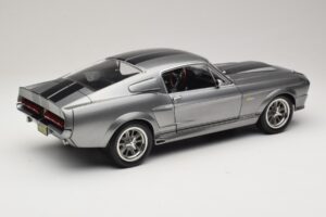 Ford Mustang Shelby GT500 Eleanor Szürke Metál & Fekete KK-Scale 1:12 KKDC120171 Fém – 3. kép a 8-ből