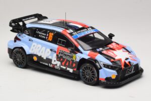 Hyundai i20 N Rally1 #16 A. Fourmaux / A. Coria Rally Monte Carlo 2026 IXO 1:18 18RMC270A Fém – 4. kép a 6-ből