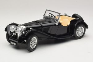 Jaguar SS100 Roadster Fekete Bburago 1:18 3006-M3 Fém