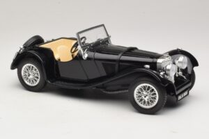 Jaguar SS100 Roadster Fekete Bburago 1:18 3006-M3 Fém – 4. kép a 6-ből