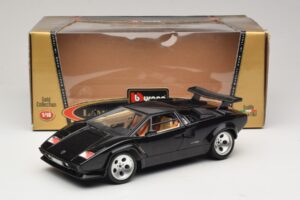 Lamborghini Countach 5000 Quattrovalvole Fekete Bburago 1:18 3337 Fém – 8. kép a 8-ből
