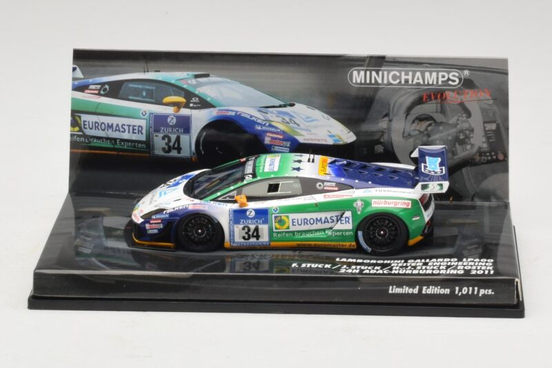 Lamborghini Gallardo LP600 GT3 #34 Reiter Engineering H-J. Stuck 24 Hours of Nurburgring 2011 Minichamps 1:43 437111284 Fém