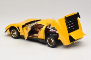 Lamborghini Miura SVR Sárga & Fekete Kyosho 1:18 08319GY Fém – 5. kép a 8-ből