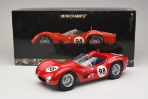 Maserati Tipo 61 #98 C. Shelby Times Mirror GP For Sportscars 1960 Minichamps 1:12 120601298 Fém – 8. kép a 8-ből