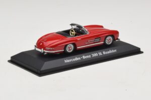 Mercedes 300 SL W198 Roadster Piros Maxichamps 1:43 940039031 Fém – 2. kép a 5-ből
