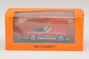 Mercedes 300 SL W198 Roadster Piros Maxichamps 1:43 940039031 Fém – 5. kép a 5-ből