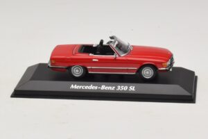 Mercedes 350 SL R107 Piros Maxichamps 1:43 940033432 Fém