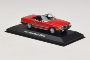 Mercedes 350 SL R107 Piros Maxichamps 1:43 940033432 Fém – 3. kép a 5-ből