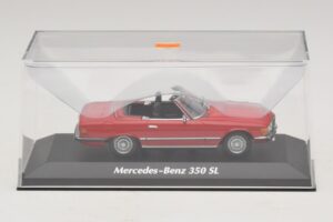 Mercedes 350 SL R107 Piros Maxichamps 1:43 940033432 Fém – 4. kép a 5-ből