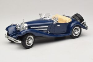 Mercedes 500K Roadster Kék Bburago 1:20 3070 Fém