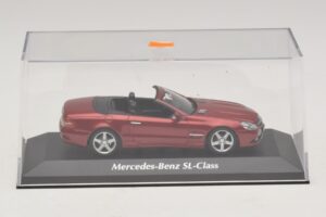 Mercedes SL R230 Piros Metál Maxichamps 1:43 940037530 Diecast – 4. kép a 5-ből