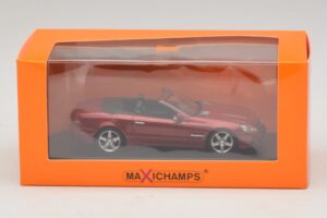 Mercedes SL R230 Piros Metál Maxichamps 1:43 940037530 Diecast – 5. kép a 5-ből