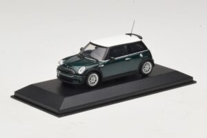 Mini Cooper One R50 Aero Green Fehér Tetővel Minichamps 1:43 MINI011 Diecast – 2. kép a 5-ből