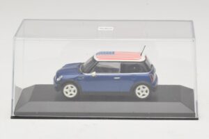 Mini Cooper S R53 Kék Amerikai Zászlóval Minichamps 1:43 MINI014 Fém – 4. kép a 5-ből