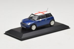 Mini Cooper S R53 Kék Angol Zászlóval Minichamps 1:43 MINI012 Diecast – 2. kép a 5-ből