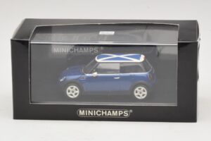 Mini Cooper S R53 Kék Skót Zászlóval Minichamps 1:43 MINI016 Diecast – 5. kép a 5-ből