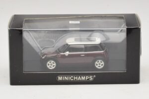 Mini Cooper S R53 Sötétpiros Panorámatetővel Minichamps 1:43 MINI019 Fém – 4. kép a 4-ből