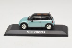 Mini Cooper S R53 Világoskék Metál Fekete Tetővel Minichamps 1:43 MINI030 Diecast