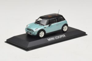Mini Cooper S R53 Világoskék Metál Fekete Tetővel Minichamps 1:43 MINI030 Fém – 2. kép a 4-ből