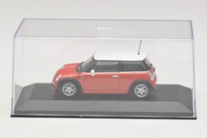Mini Cooper S R53 Piros Fehér Tetővel Minichamps 1:43 MINI025 Diecast – 4. kép a 5-ből