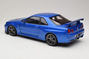 Nissan Skyline GT-R R34 V-Spec II Kék Metál OEM Felnik KK-Scale 1:12 KKDC120211-1 Fém – 7. kép a 8-ből