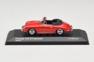 Porsche 356 B Kabrió Piros Minichamps 1:43 400064331 Fém