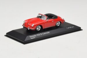 Porsche 356 B Kabrió Piros Minichamps 1:43 400064331 Fém – 2. kép a 5-ből