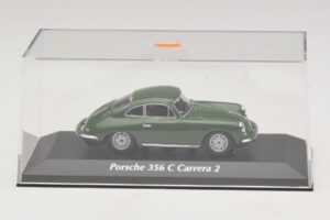 Porsche 356C Carrera 2 Sötétzöld Maxichamps 1:43 940062360 Fém – 4. kép a 5-ből