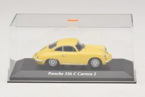 Porsche 356C Carrera 2 Sárga Maxichamps 1:43 940062361 Fém – 4. kép a 5-ből