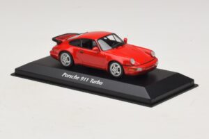 Porsche 911 964 Turbo Piros Maxichamps 1:43 940069102 Fém – 3. kép a 5-ből