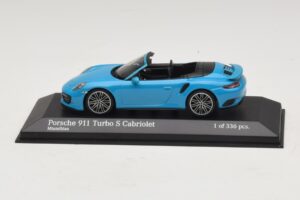 Porsche 911 991.1 Turbo S Kabrió Kék Minichamps 1:43 410067182 Fém
