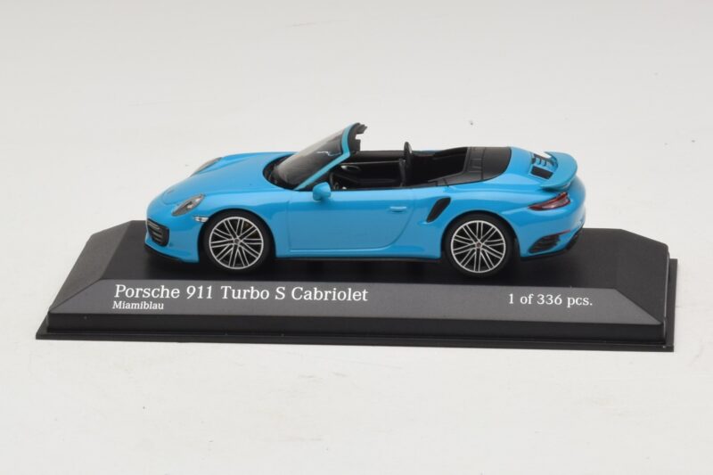 Porsche 911 991.1 Turbo S Kabrió Kék Minichamps 1:43 410067182 Fém