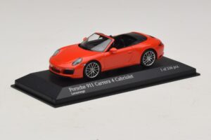Porsche 911 991.2 Carrera 4 Kabrió Narancssárga Minichamps 1:43 410067231 Fém – 2. kép a 5-ből