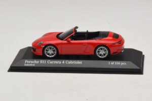 Porsche 911 991.2 Carrera 4 Kabrió Piros Minichamps 1:43 410067230 Fém