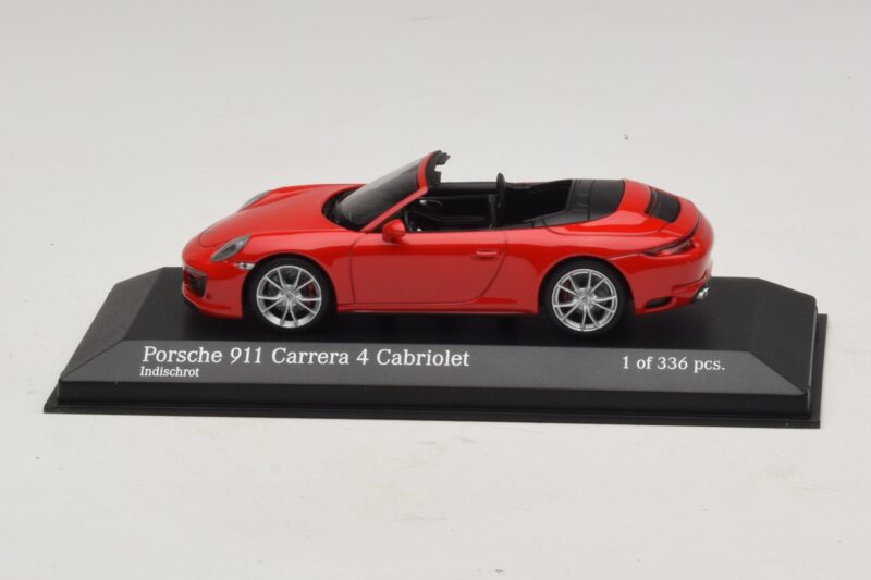 Porsche 911 991.2 Carrera 4 Kabrió Piros Minichamps 1:43 410067230 Fém
