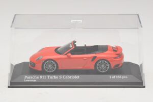 Porsche 911 991 Turbo S Kabrió Narancssárga Minichamps 1:43 410067181 Fém – 4. kép a 5-ből