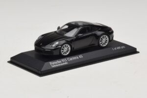 Porsche 911 992 Carrera 4S Fekete Metál Minichamps 1:43 410069320 Fém – 2. kép a 5-ből