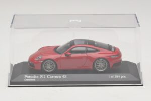 Porsche 911 992 Carrera 4S Piros Minichamps 1:43 410069321 Fém – 4. kép a 5-ből