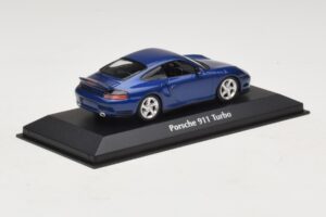 Porsche 911 996 Turbo Blue Metallic Maxichamps 1:43 940069301 Fém – 2. kép a 5-ből