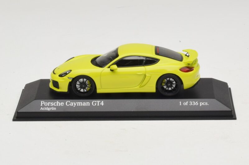 Porsche Cayman GT4 981 Zöld Minichamps 1:43 410066122 Fém