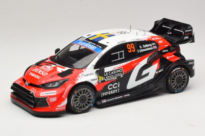 Toyota GR Yaris Rally1 #99 O. Solberg / E. Edmondson Rally Monte Carlo Winner 2026 IXO 1:18 18RMC269A Fém